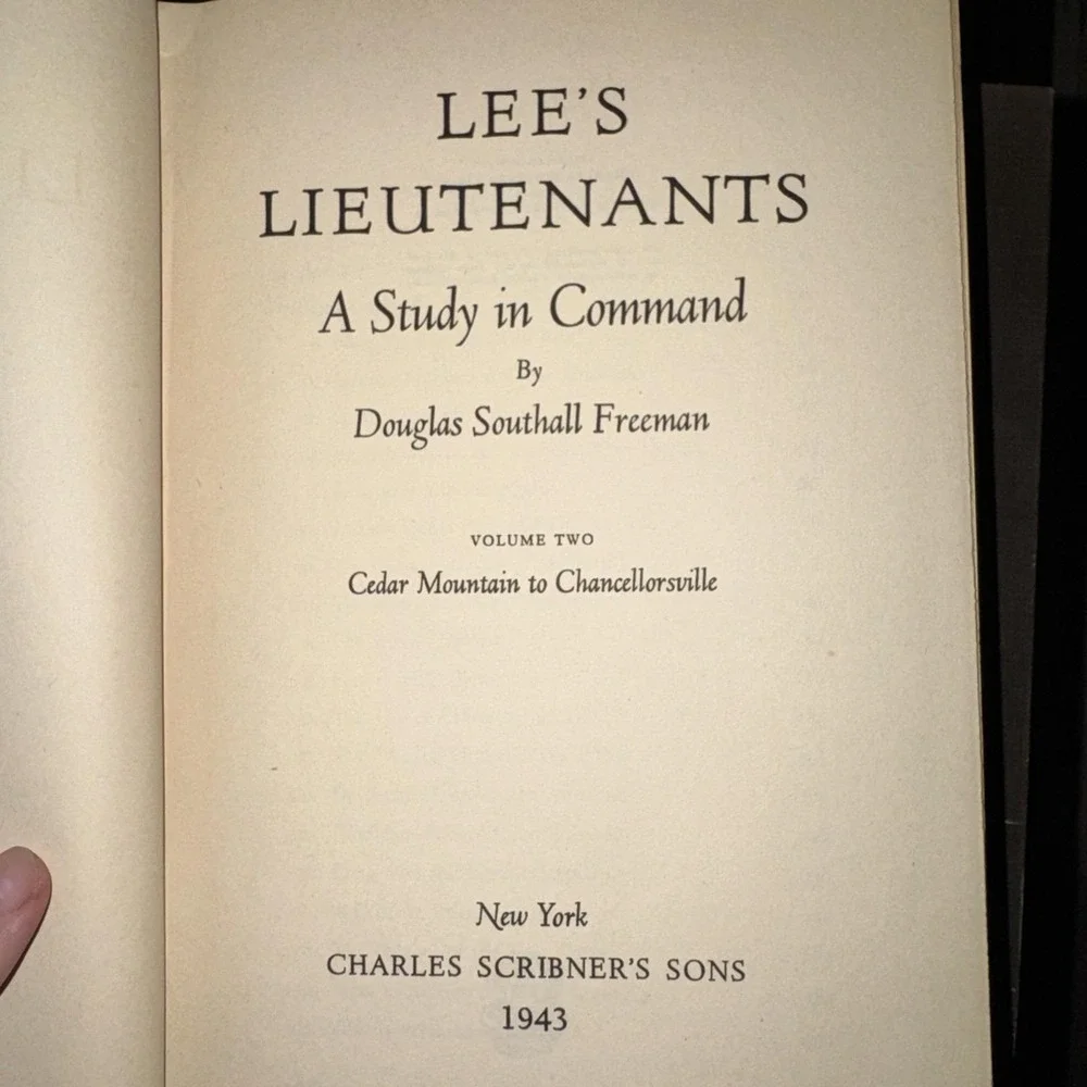 LEE'S LIEUTENANTS 3 Volume Set by Douglas Southall Freeman 1942-1944